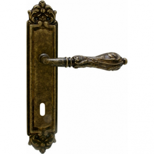 Дверная ручка на планке Melodia Libra 229/229 Cab Бронза античная