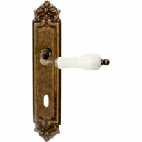 Дверная ручка на планке Melodia Ceramic 179/229 Cab Бронза античная
