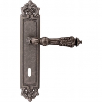 Дверная ручка на планке Melodia Samantha 292/229 Cab Серебро античное