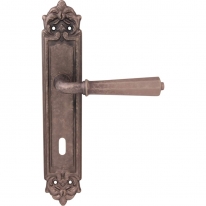 Дверная ручка на планке Melodia Denver 424/229 Cab Серебро античное
