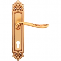 Дверная ручка на планке Melodia Daisy 285/229 Cyl Золото французское