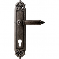 Дверная ручка на планке Melodia Nike 246/229 Cyl Серебро античное