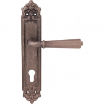 Дверная ручка на планке Melodia Denver 424/229 Cyl Серебро античное