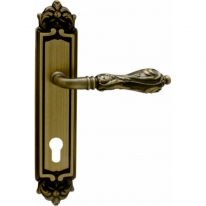 Дверная ручка на планке Melodia Libra 229/229 Cyl Бронза матовая