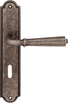 Дверная ручка на планке Melodia Denver 424/458 Cab Серебро античное