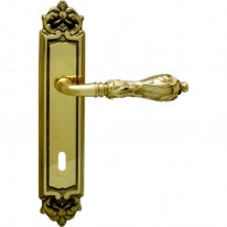 Дверная ручка на планке Melodia Libra 229/229 Cab Латунь полированная