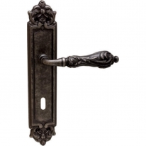 Дверная ручка на планке Melodia Libra 229/229 Cab Серебро античное