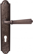Дверная ручка на планке Melodia Denver 424/458 Cyl Серебро античное