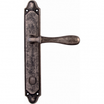 Дверная ручка на планке Melodia Beta 294/158 WC Серебро античное