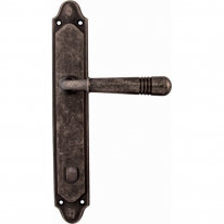 Дверная ручка на планке Melodia Alpha 293/158 WC Серебро античное