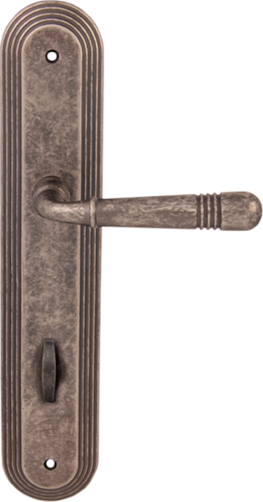 Дверная ручка на планке Melodia Alpha 293 WC/P 235 Серебро античное
