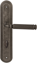 Дверная ручка на планке Melodia Rania 290 WC/P 235 Серебро античное