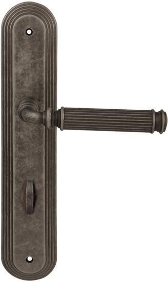 Дверная ручка на планке Melodia Rania 290 WC/P 235 Серебро античное