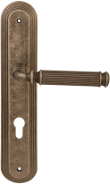 Дверная ручка на планке Melodia Rania 290 Cyl/P 235 Серебро античное