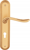 Дверная ручка на планке Melodia Daisy 285 Cyl/P 235 Золото французское