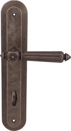 Дверная ручка на планке Melodia Nike 246 WC/P 235 Серебро античное