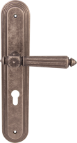 Дверная ручка на планке Melodia Nike 246 Cyl/P 235 Серебро античное