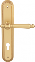 Дверная ручка на планке Melodia Mirella 235 Cyl/P 235 Золото французское