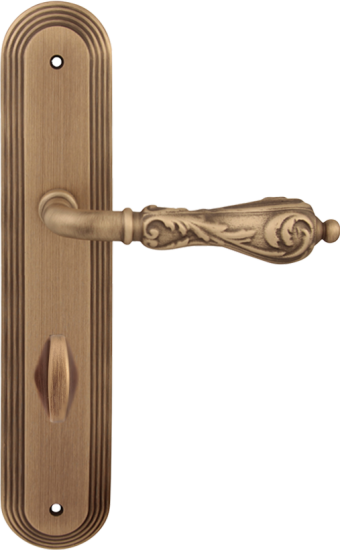 Дверная ручка на планке Melodia Libra 229 WC/P 235 Бронза матовая