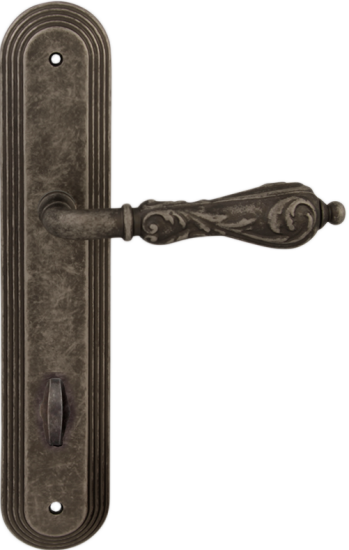 Дверная ручка на планке Melodia Libra 229 WC/P 235 Серебро античное