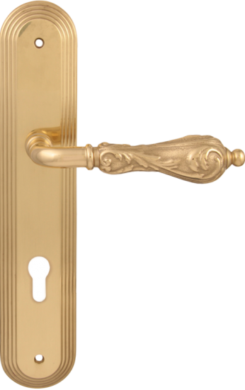 Дверная ручка на планке Melodia Libra 229 Cyl/P 235 Латунь полированная