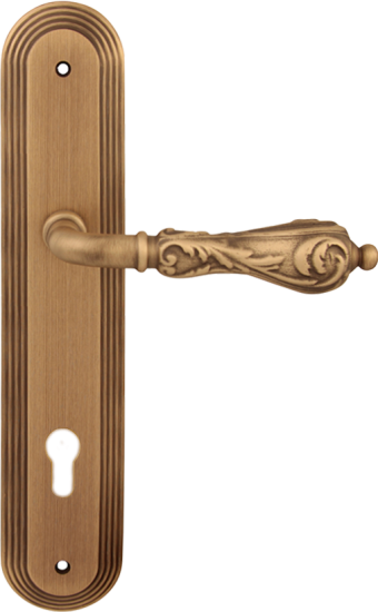 Дверная ручка на планке Melodia Libra 229 Cyl/P 235 Бронза матовая