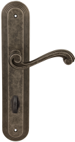 Дверная ручка на планке Melodia Cagliari 225 WC/P 235 Серебро античное