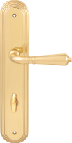Дверная ручка на планке Melodia Antik 130 WC/P 235 Латунь полированная