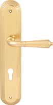 Дверная ручка на планке Melodia Antik 130 Cyl/P 235 Латунь полированная