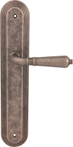 Дверная ручка на планке Melodia Antik 130 Pass/P 235 Серебро античное