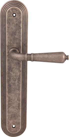 Дверная ручка на планке Melodia Antik 130 Pass/P 235 Серебро античное