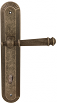 Дверная ручка на планке Melodia Veronica 102 WC/P 235 Серебро античное