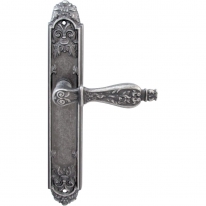 Дверная ручка на планке Melodia Siracusa 465Pass Серебро античное
