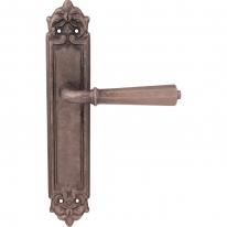 Дверная ручка на планке Melodia Denver 424Pass Серебро античное