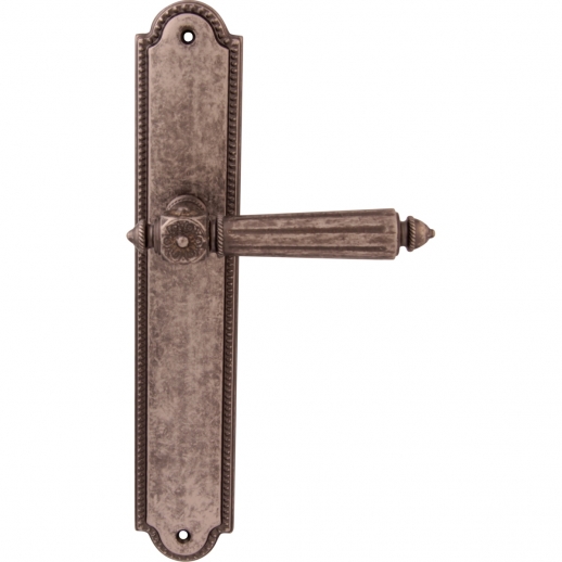 Дверная ручка на планке Melodia Nike 246/458Pass Серебро античное