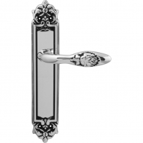 Дверная ручка на планке Melodia Rosa 243Pass Серебро 925