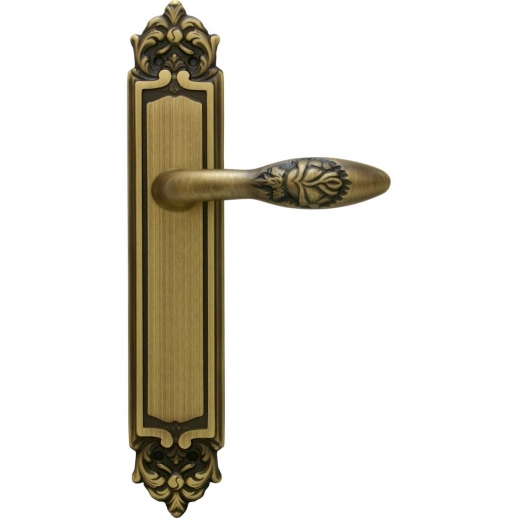 Дверная ручка на планке Melodia Rosa 243Pass Бронза матовая