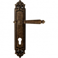 Дверная ручка на планке Melodia Mirella 235Cyl Бронза античная