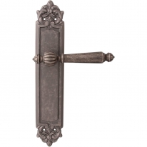 Дверная ручка на планке Melodia Mirella 235Pass Серебро античное