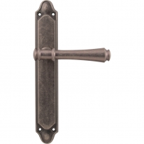 Дверная ручка на планке Melodia Tako 245 245/158Pass Серебро античное