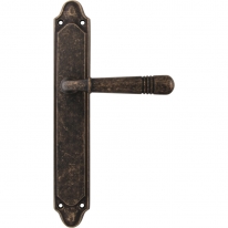 Дверная ручка на планке Melodia Alpha 293/158Pass Бронза античная