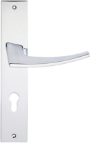 Дверная ручка на планке Forme Antares 218/P06/Cyl Хром полированный