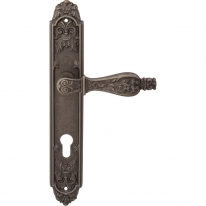 Дверная ручка на планке Melodia Siracusa 465Cyl Серебро античное