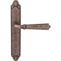 Дверная ручка на планке Melodia Denver 424/158Pass Серебро античное
