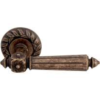 Дверная ручка на розетке Melodia Nike 246/60mm Бронза античная