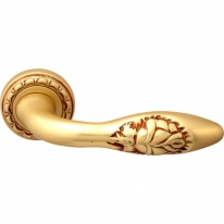 Дверная ручка на розетке Melodia Rosa 243D Золото французское