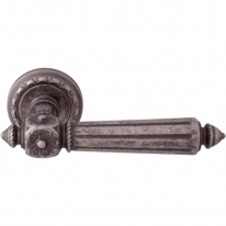 Дверная ручка на розетке Melodia Nike 246D Серебро античное