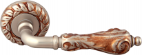 Дверная ручка на розетке Melodia Libra 229/60мм Серебро французское
