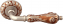 Дверная ручка на розетке Melodia Libra 229/60мм Серебро французское