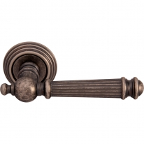 Дверная ручка на розетке Melodia Veronica 102P Серебро античное